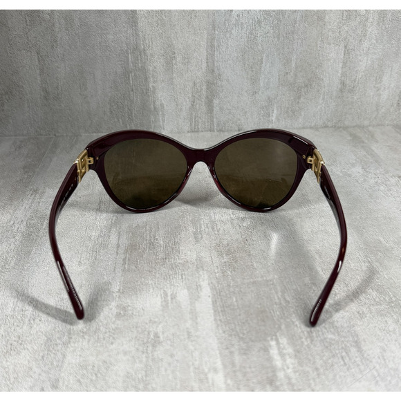 Versace Sunglasses Womens One Size Maroon Brown Cat Eye Crystal Italy Designer main image 9
